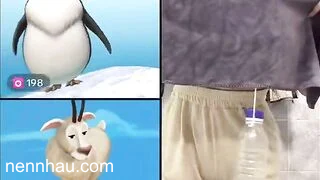Trả kèo Tiktok, Buộc chai nước vào Núm vú Trên Live stream nứng vcl nóng bỏng