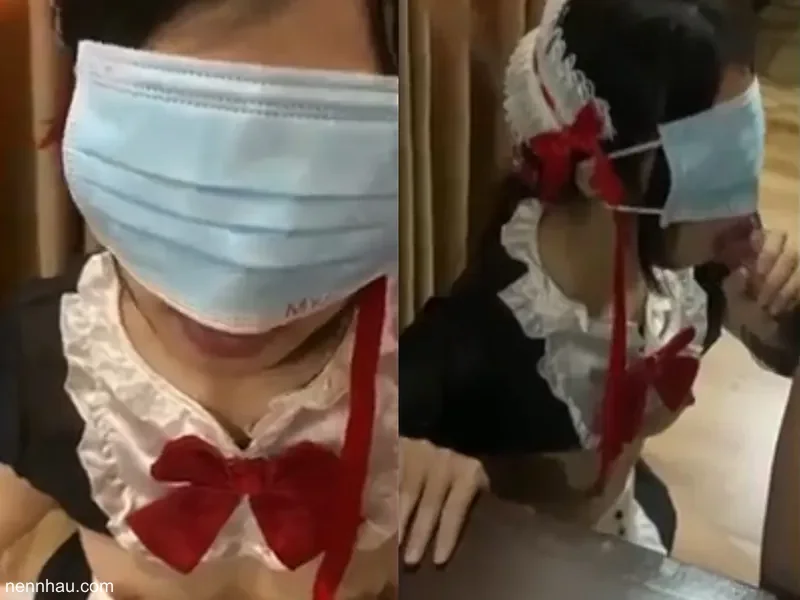 Lộ clip Bạn gái Việt dâm cosplay nô lệ mút bú con cặc điêu luyện