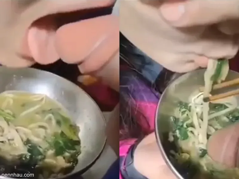 Độc lạ Bình Dương, em gái ăn mì còn lấy thằng nhỏ anh chấm vào nước để mút siêu hot