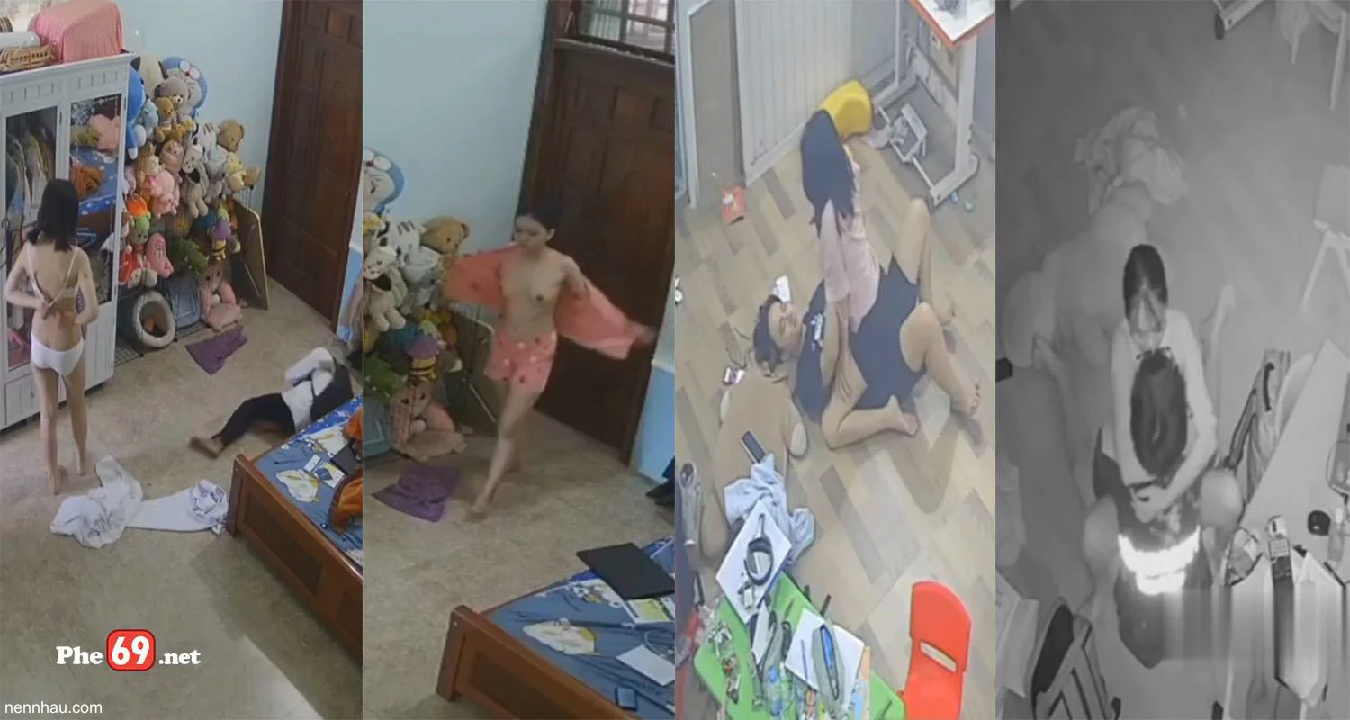 Hack Camera Hai chị em nhà này vờn địt nhau khi bố mẹ đi vắng (Full Ngày và Đêm) – Phần 1 cực kỳ nóng