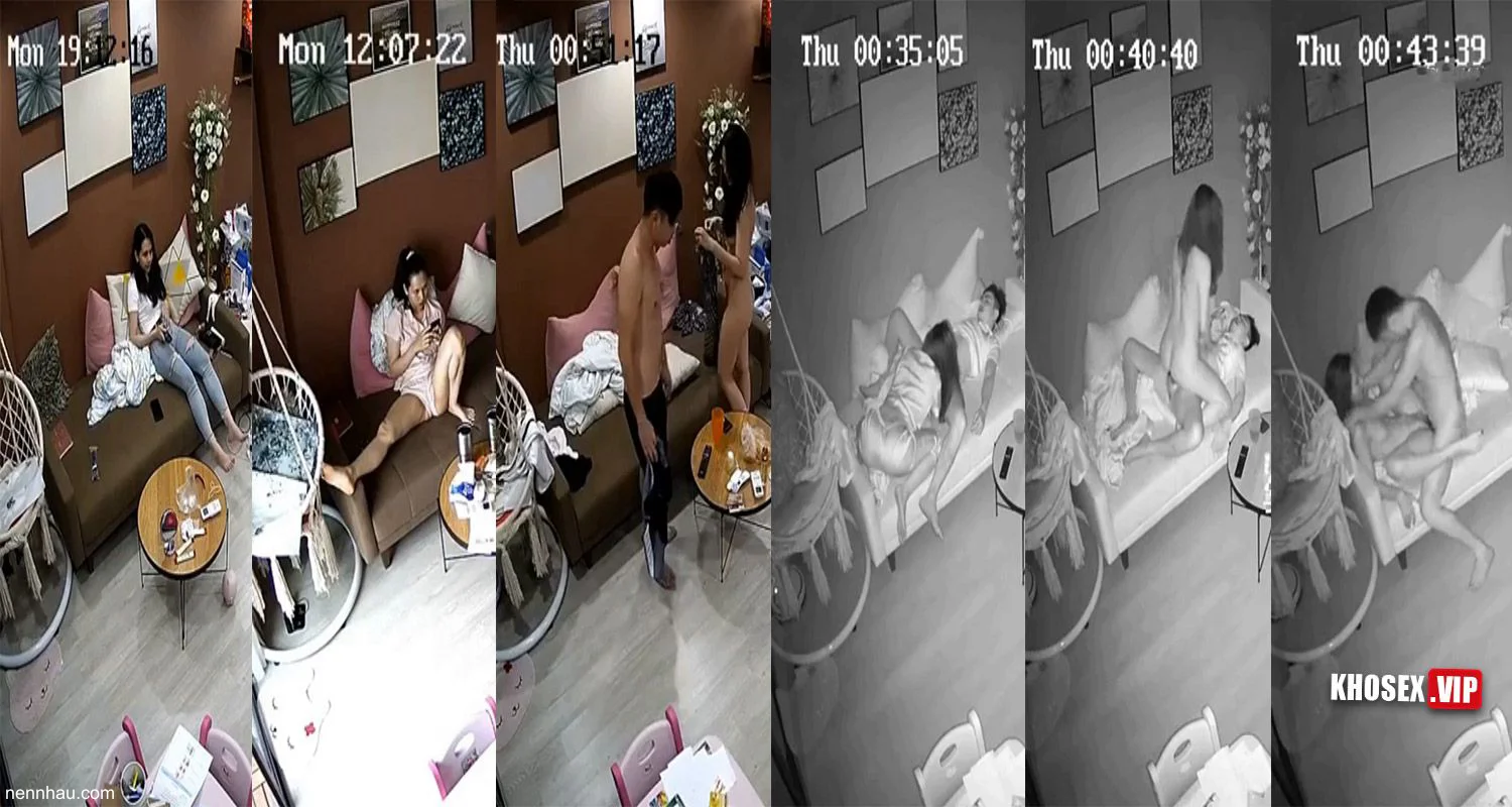 Hack Camera Cặp vợ chồng trẻ chịch nhau cực sung trên ghế sofa – Phần 2 cực nứng