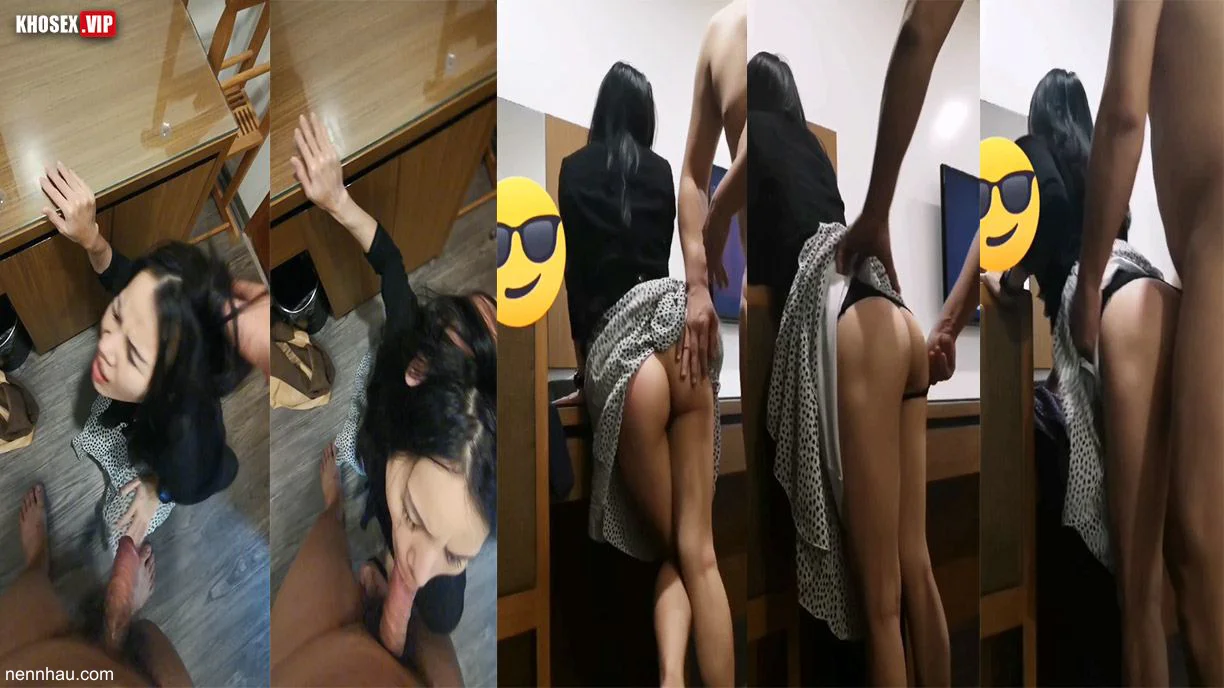 Lộ clip Em thích anh địt em vén váy em lên rồi doggy từng phát một làm em rên la (Full Clip)