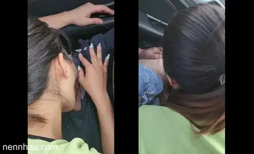 Tắc đường em lén lút bú cu cho anh trên xe ô tô nóng bỏng