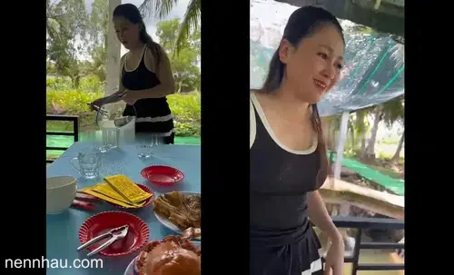 Em nhân viên quán nhậu cho khách vạch quần sờ bướm cực ngon