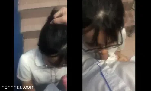 Hot nhất Em nữ sinh lén lút bú cu cho bạn thân ở cầu thang trường học