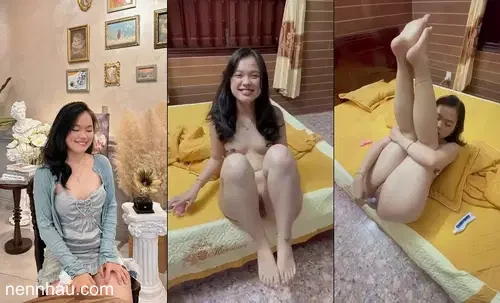 Chất lượng cao Kẹp vú bướm em nhóp nhép nước còn bắt em nghịch bướm cho anh quay phim