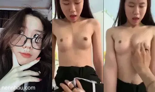 Bé nữ sinh kính cận da trắng chân dài cực kỳ chất lượng