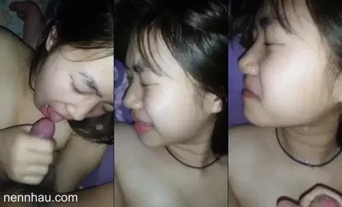Tuyệt đỉnh Em ngại lắm không bú cu đâu mà anh còn cố tình xuất tinh lên mặt em