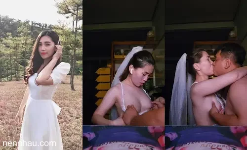Nóng bỏng Nay em mặc bộ cô dâu siêu nứng để anh làm chú rể