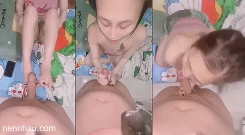 Em gái miền Tây nũng nịu hết dùng miệng dùng tay em còn dùng cả chân nghịch chim anh siêu hot