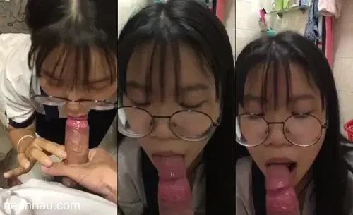 Đỉnh cao Đưa bé nữ sinh tan học về nhà em chưa kịp thay đồ đã bú cu nuốt tinh trong wc phòng em
