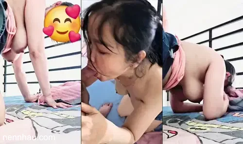 Tuyệt đỉnh Em gái vú siêu to đung đưa lúc lắc bú cu kẹp vú anh trên gác lửng