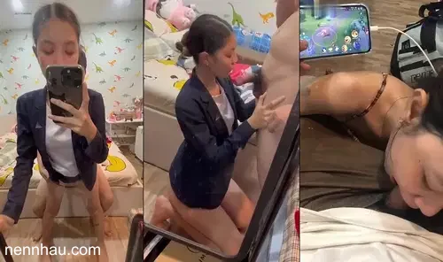 Siêu nứng Em nhân viên văn phòng lên đồ đi làm rồi mà vẫn đòi anh chịch thêm hiệp nữa