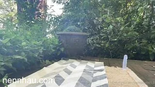 Cực đỉnh Thủ dâm trên núi bị phát hiện chắc bị đụ nát lồn