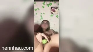 Siêu nứng call video cùng bé 2k8 dâm lấy dưa chuột chọc lồn - phần 1