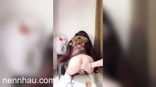 Siêu nứng Đâm đít em ladyboy khóa cu mông to cosplay