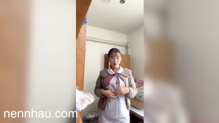 Cực kỳ nóng Series em y tá Thái Lan vú bự dâm đãng chuyên tranh thủ lúc trực ca mà móc lồn #6