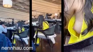 GÁI XINH ĂN MẶC HỚ HÊNH KHI ĐI UỐNG CAFE đỉnh của chóp