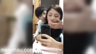 Chất lượng cao 2 bé tập tành làm chuyện người lớn