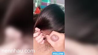 Lộ clip Gần xuất thì nét cục thịt vào mồm bắt em nuốt
