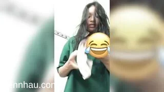 Siêu hot Đinh thị bảo trân ny bảo vừa học vừa ngậm quần lot